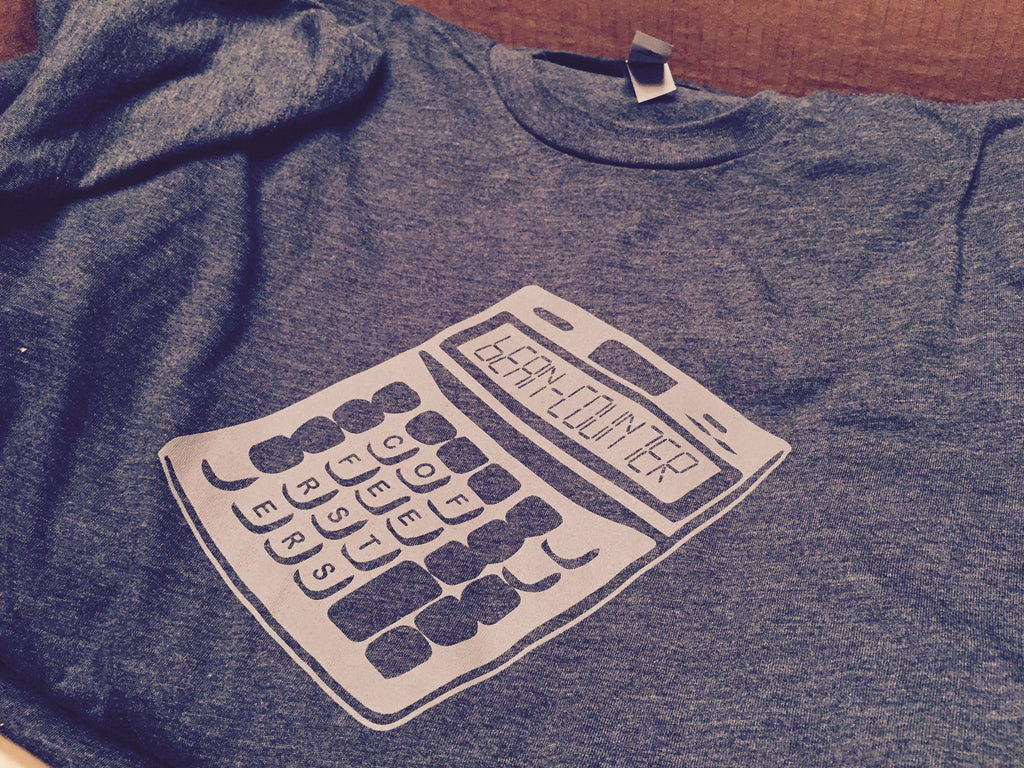 Calculator T Shirts Bean Counter Coffee Roasters